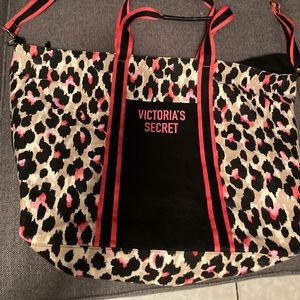 Pink cheetah print Victoria’s Secret  weekend tote
